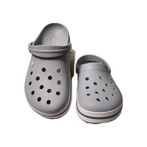 Crocs Crocband Unisex Gray Purple Clogs 11016-1FH Men's Size 7 Womens 9